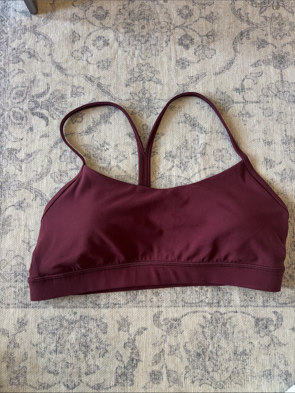 Lululemon Women’s Flow Y Sports Bra - size 10 - garnet